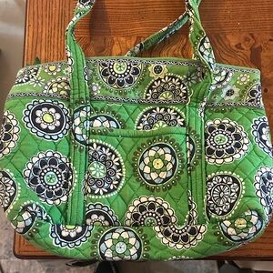 Vera Bradley Green and Blue Floral Shoulder Bag